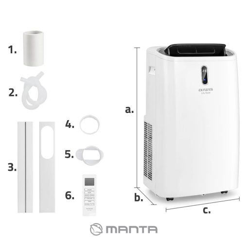 AIWA PAC12Y2 3,5 KW mobil klíma, hűtés, fűtés, párátlanító, WiFI