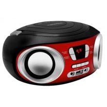 Manta MM9210BT Chilli Bluetooth Boombox rádió, és MP3 lejátszó fekete-piros - Premium