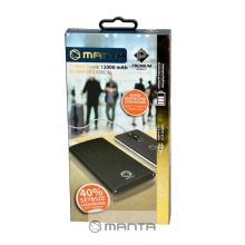 Manta MPB912B Powerbank 12000 mAh fekete - Premium