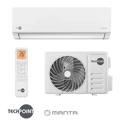 Techpoint NPT 12X PRO Nordic Inverteres Split Klíma Csepptálca Fűtéssel és Wifivel 3,4kW