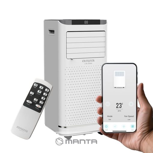 AIWA PAC09Y1 2,5 KW mobil klíma, hűtés, fűtés, párátlanító, WiFI