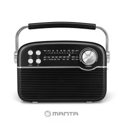   Manta RDI916 napelemes rádió, TWS, bluetooth, akkumulátor, usb, kártya bemenet
