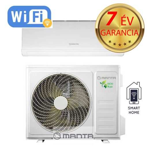 Manta klíma hűtő-fűtő légkondicionáló S R32 5,2 kW, WIFI, csepptálca fűtés, -25 °C-ig fűt