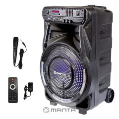  Power Audio Manta SPK5033 Karaoke hangszóró mikrofonnal 80W