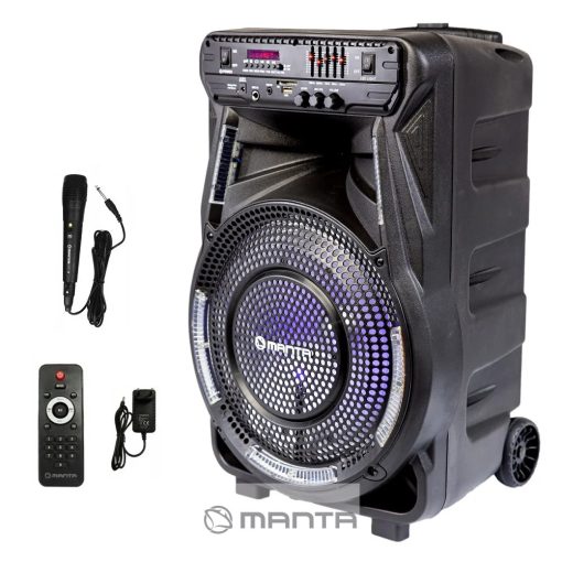 Power Audio Manta SPK5033 Karaoke hangszóró mikrofonnal 80W