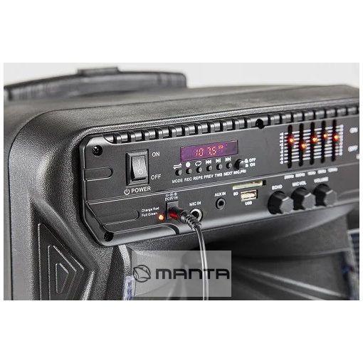 Power Audio Manta SPK5033 Karaoke hangszóró mikrofonnal 80W