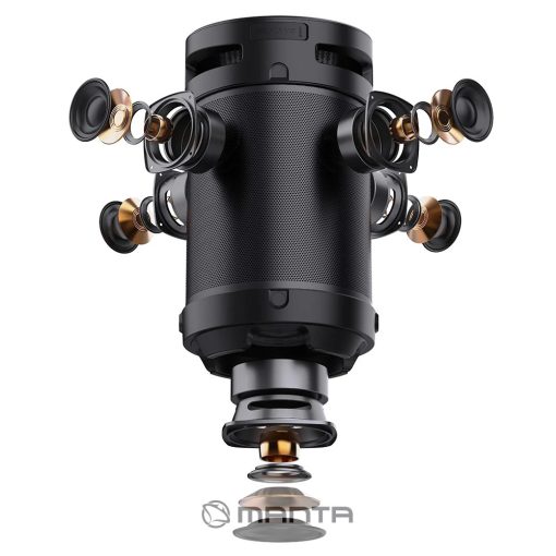 Manta Power Audio Xbass 360 fokos hangfal 100W, IPX5, TWS, Radió, Bluetooth, beépített akksival