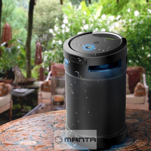 Manta Power Audio Xbass 360 fokos hangfal 100W, IPX5, TWS, Radió, Bluetooth, beépített akksival