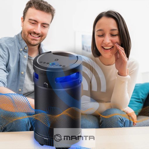 Manta Power Audio Xbass 360 fokos hangfal 100W, IPX5, TWS, Radió, Bluetooth, beépített akksival