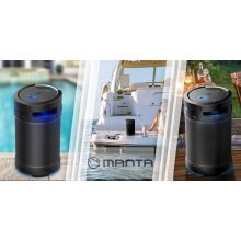 Manta Power Audio Xbass 360 fokos hangfal 100W, IPX5, TWS, Radió, Bluetooth, beépített akksival