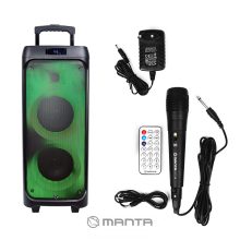 Manta SPK5220 70W hangrendszer, Bluetooth, Disco fény, Karaoke, TWS, felvevó egység, láng háttérvilágítás 