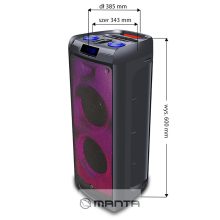 Manta SPK5350 Power Audio Flame karaoke hangrendszer