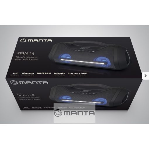 Manta SPK614 bluetooth hangfal fekete - Premium